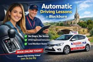 Automatic driving lessons in Blackburn with Passers Hub Driving School