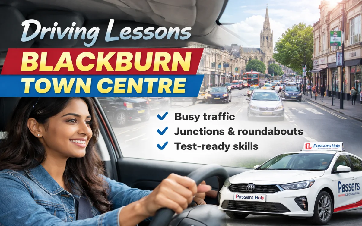 Driving lessons in Blackburn Town Centre with Passers Hub Driving School